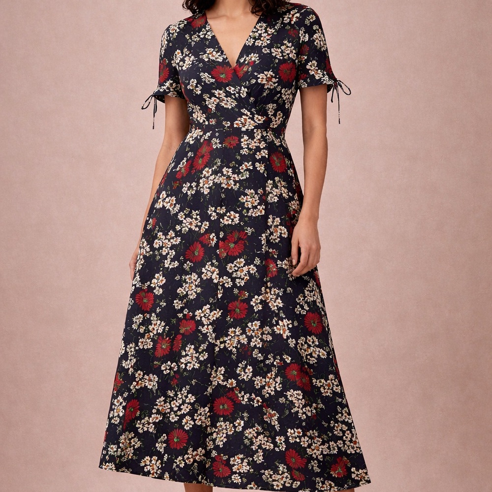 ✨ Madewell Floral Midi Dress (Size 6) ✨